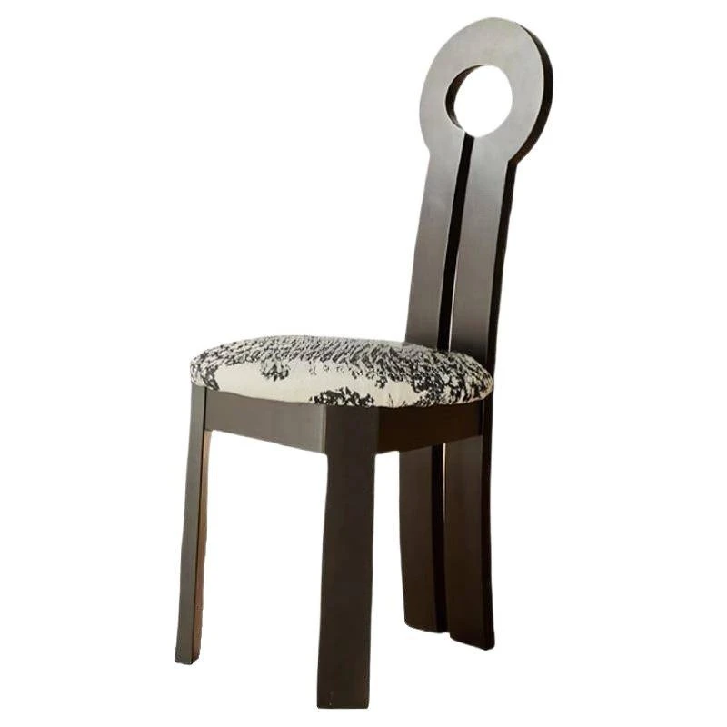 French medieval wabi wind dining table chair solid wood dining chair home dining room key mermaid back chair makeup stool