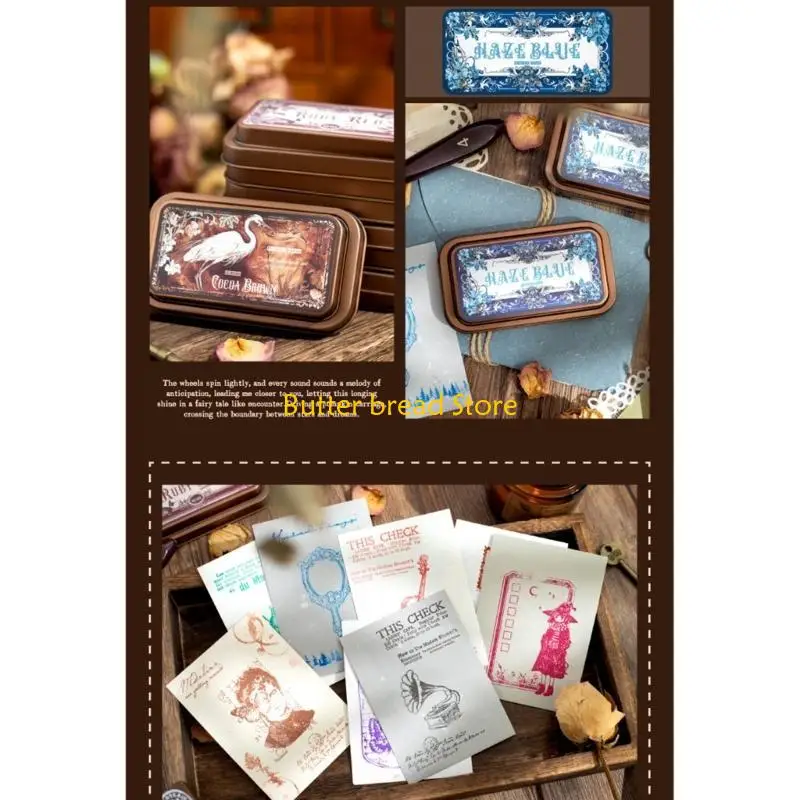 W89C Schnelltrocknung Handkissen Retro Pad Medieval Series Paper Inkpads