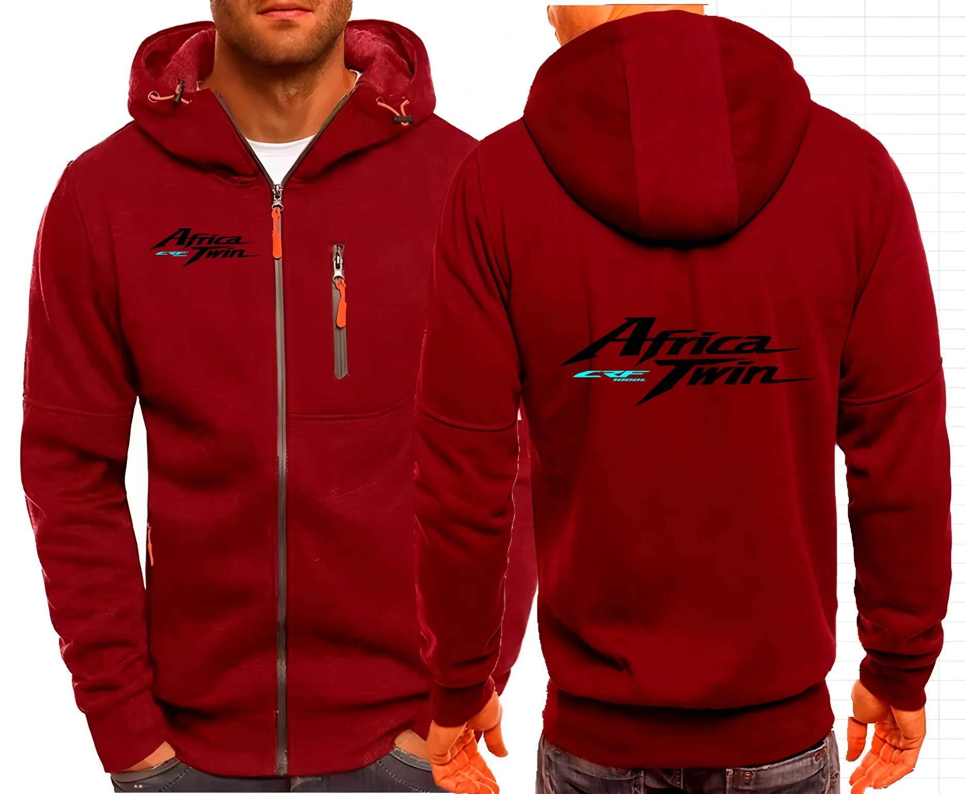 Africa Twin Crf 1000 L Crf1000 Motorcycle Men Streetwear Jackets Hoodies Coats Hondaes F1 Zip Sweatshirts Male Jacket  S-4XL