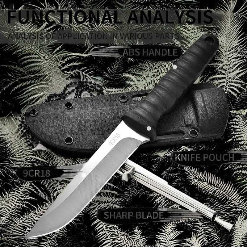 Stainless Steel Meat Cleaver Sharp Boning Knife Fishing Accessories Knife with Sheath Multifunction Vegetable Peeler Camping view 3