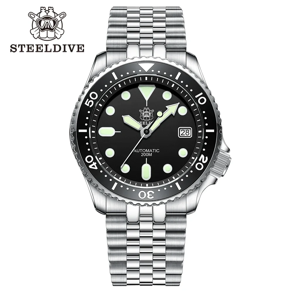 

STEELDIVE SD1996 Men's Dive Watch NH35 Automatic Mechanical Men's Watch Luminous Ceramic Bezel Diver watch men watches Sapphire