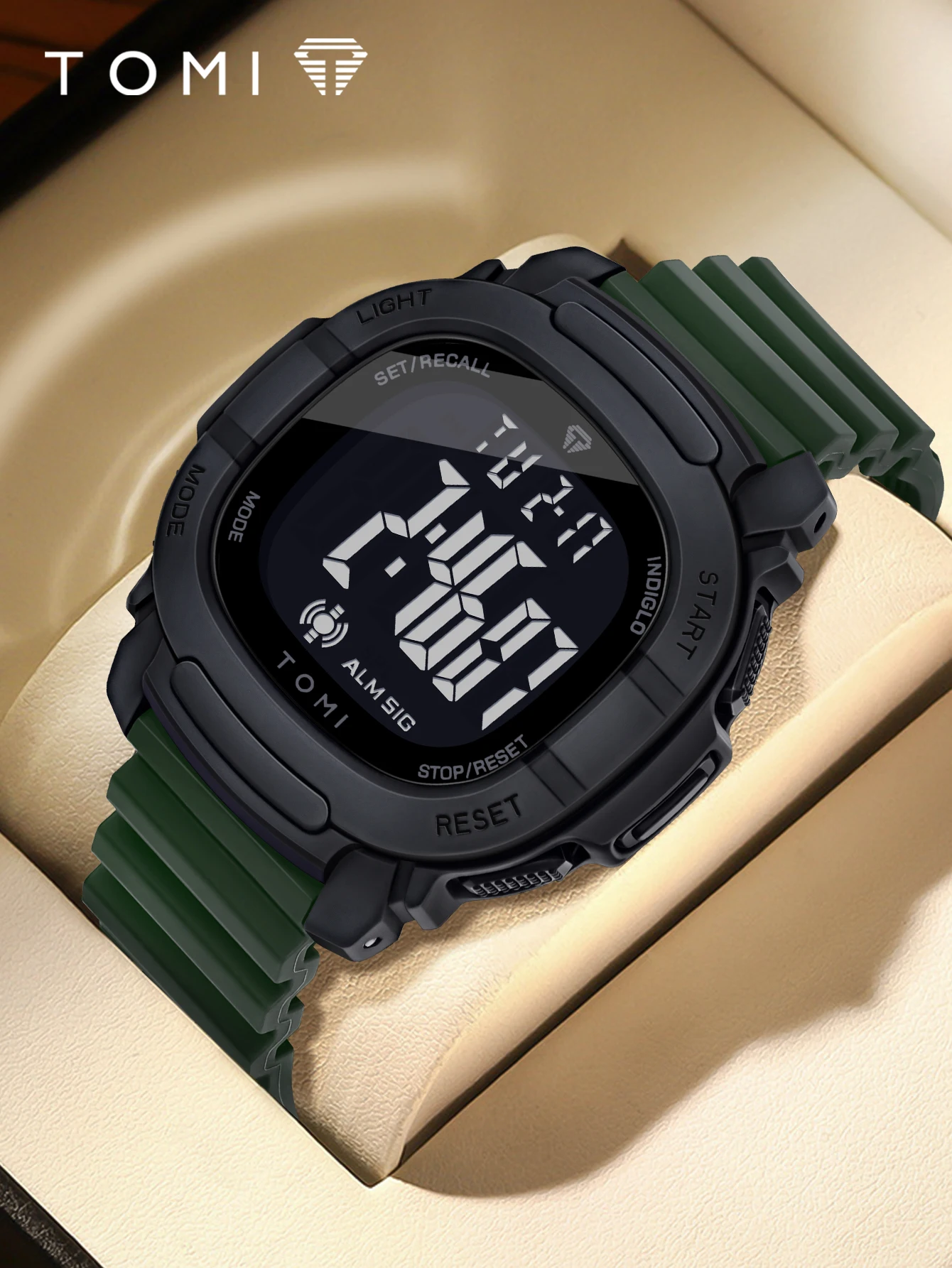 TOMI New Gift Box Packaging Men's Simple Casual Student Sports Electronic Watch Holiday Gift