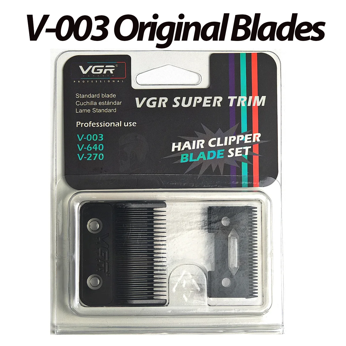 VGR V003 Original DLC FADE Blade V640 V270 Hair Clipper Blade Trimmer Replacement Cutter Head Professional Barber Accessories