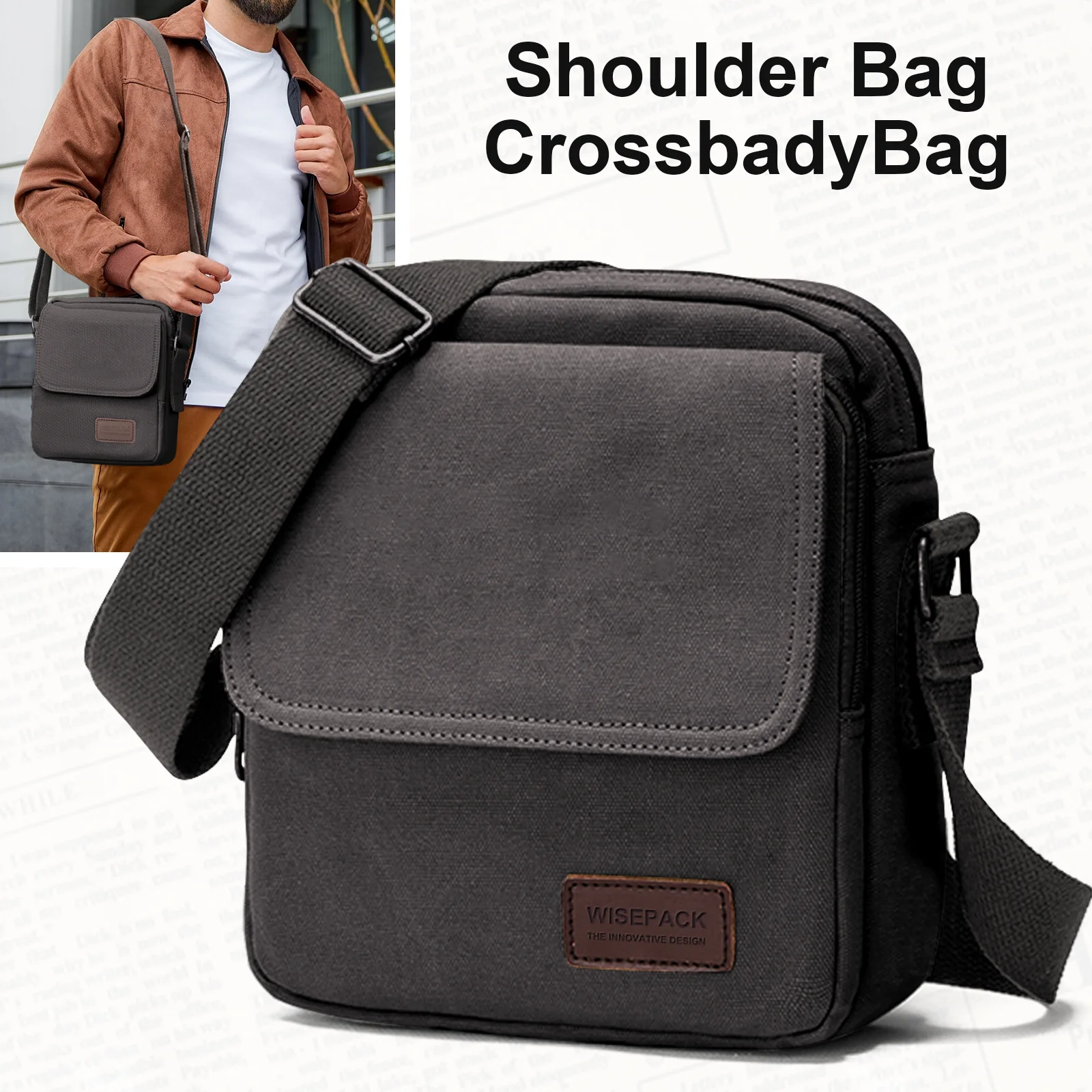 

Men Crossbody Bags Mimi Mobile Phone Bag Small Square Bag For Men, Portable Mini Shoulder Bag Waterproof For Work and Travel