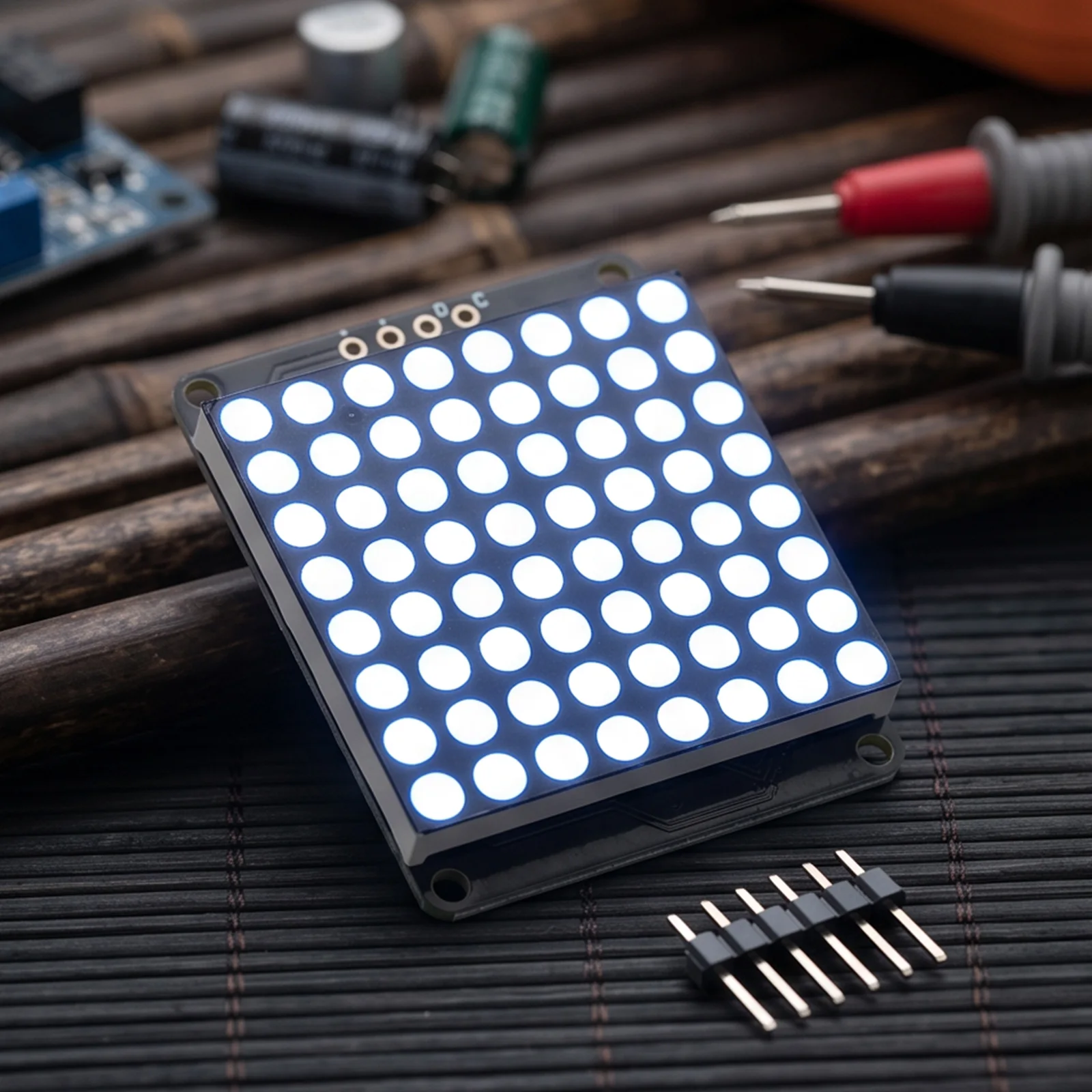 8X8 Matrix LED Display Control Module I2C Interface LED Display Module HT16K33 Driver LED Matrix Breakout Module for Arduino