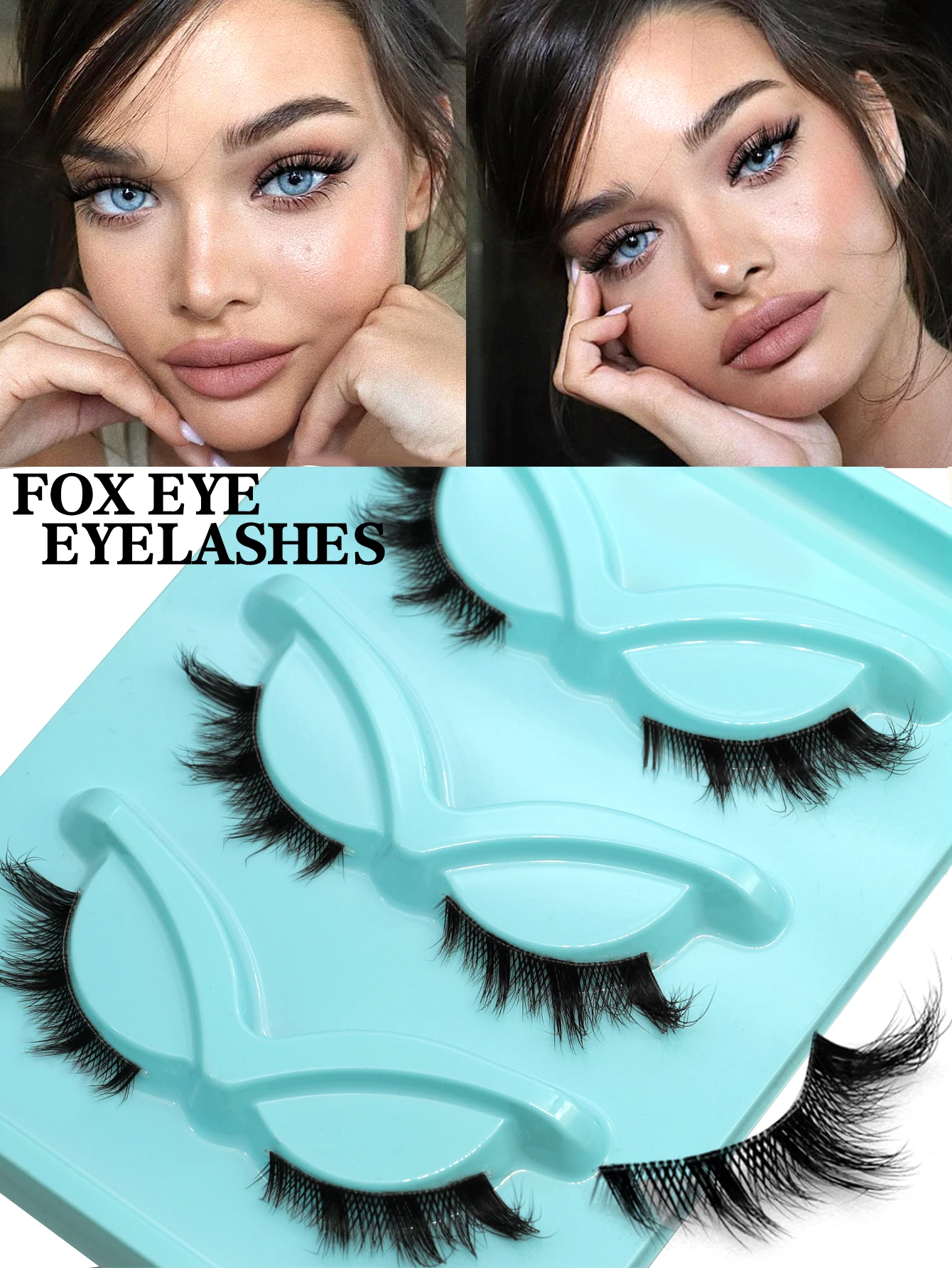 Veltrinay Katzenwimpern, Manga-Wimpern, falsche Wimpern, natürlich aussehen, Nerzwimpern, 3D-Locken, weiche Anime-Fälschungswimpern, Cosplay-Make-up