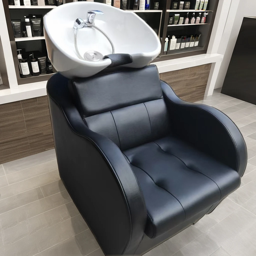

Good Quality Furniture Barber Chair Factory Supply Shampoo Bowl Station and Chair for Hair Salon Barber Shop Washing Chair