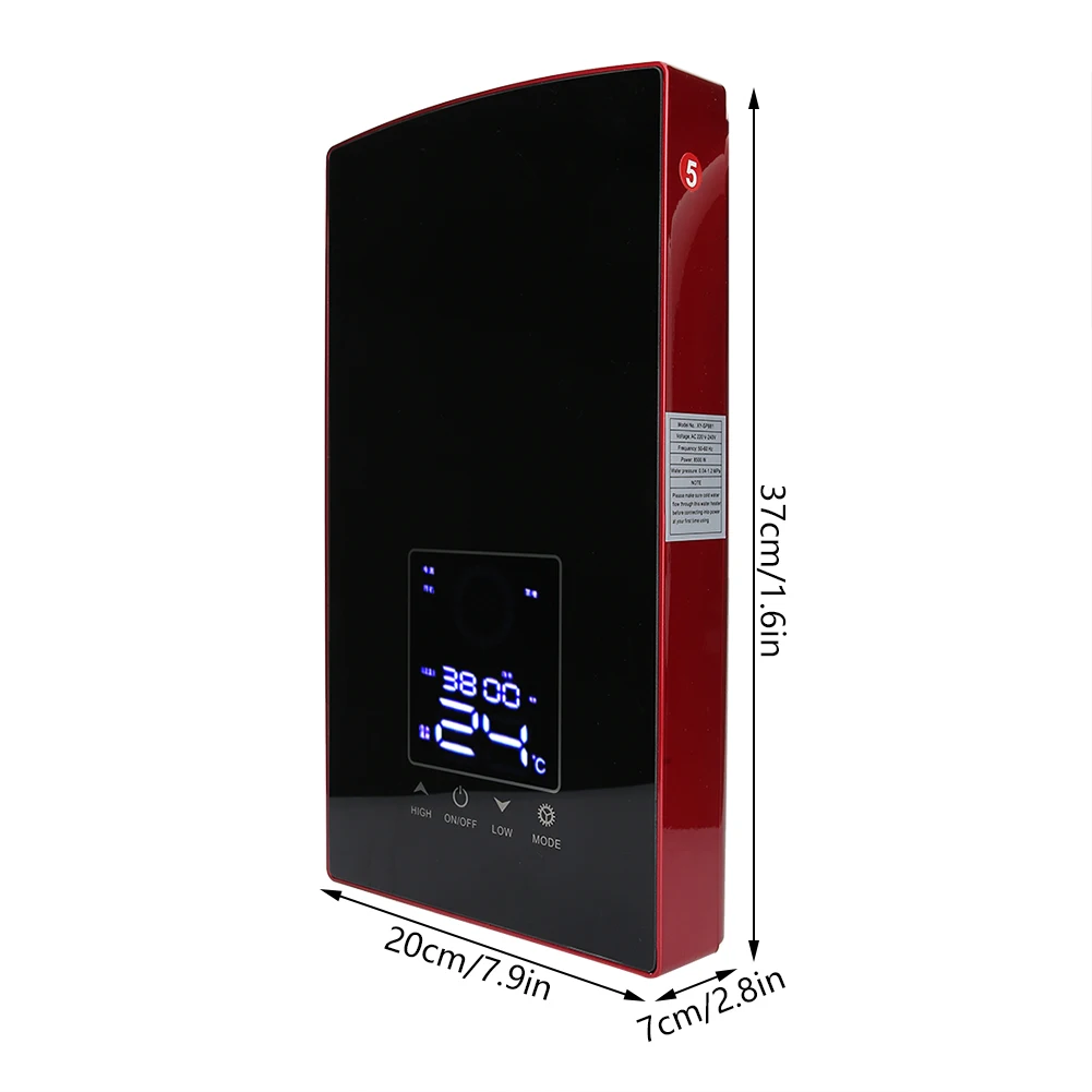 Water Heater Wall Mounted Voice Control Home Instant Electric Water Heater for Bathroom Bathing 220‑240V