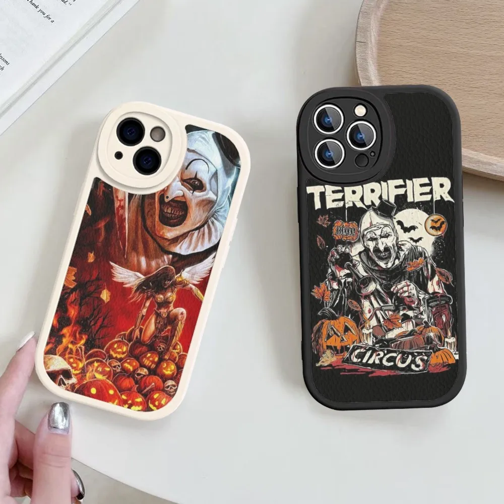 Horror Movie Terrifier Phone Case Hard Leather For IPhone 16 15 14 13 12 Mini 11 14 Pro Max Xs X Xr 7 8 Plus Fundas