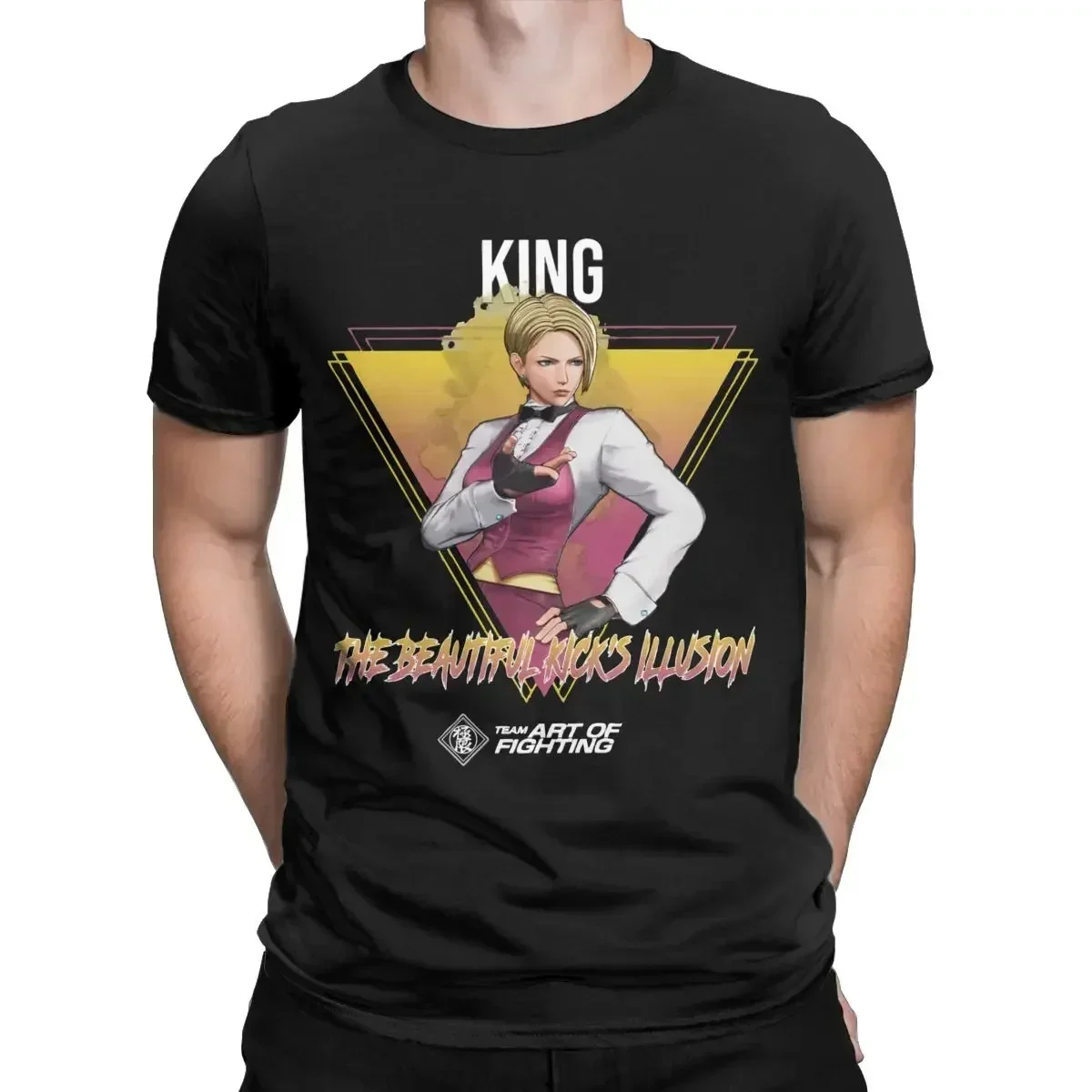 T Shirts O Neck  Tops dropshipping King Of Fighters XV Legendary Hungry Wolf Terry Bogard graphic Tee Shirt Short Sleeve