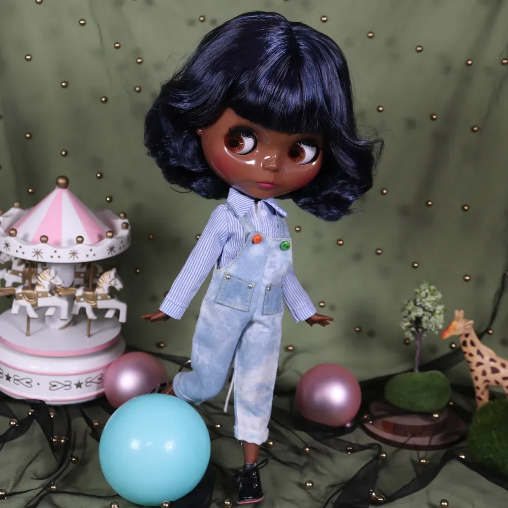 سلسلة دمى ICY DBS Blyth BL6221/9219 مزيج أزرق شعر أرجواني جسم مشترك Neo /6 BJD ob24 أنيمي