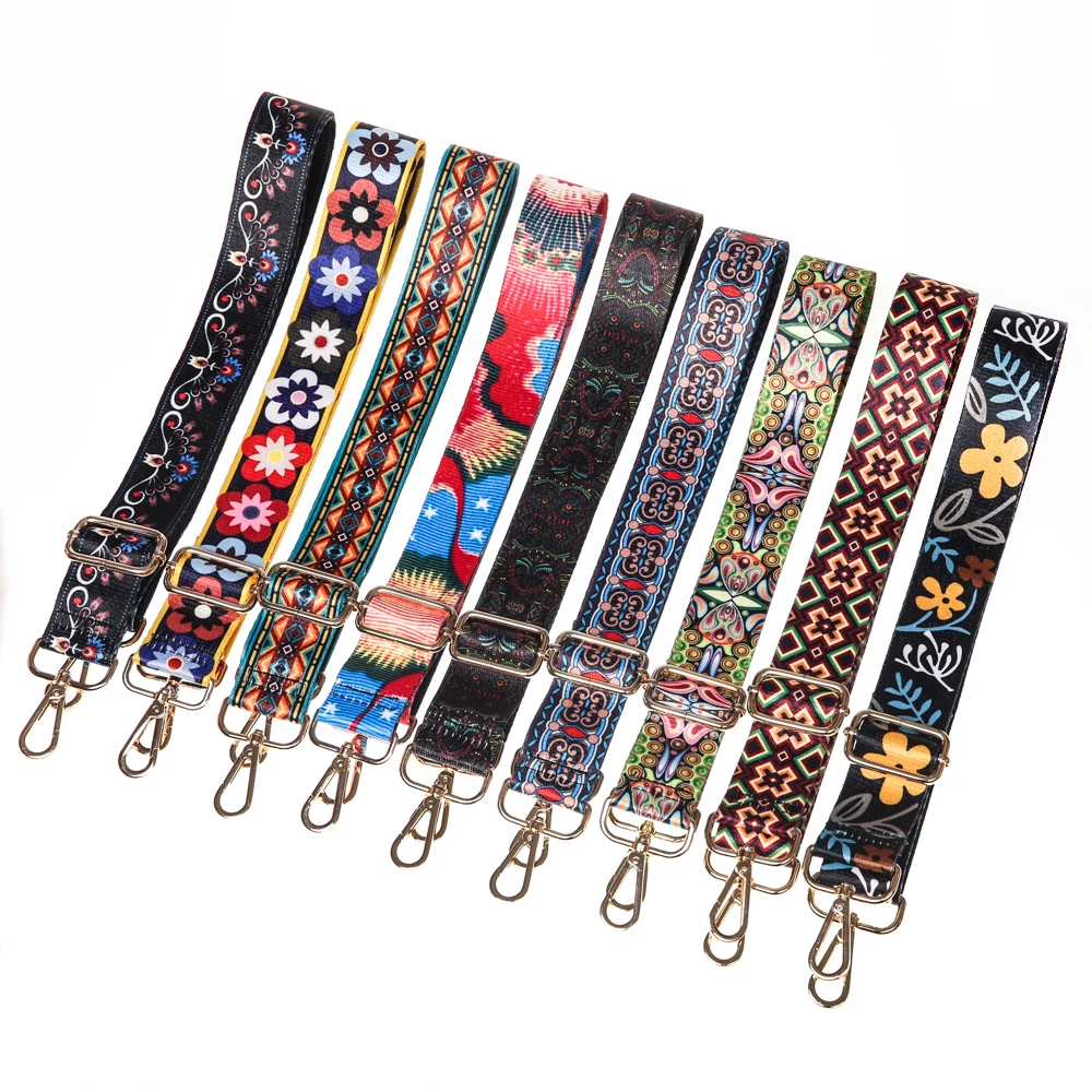 Adjustable Bag Strap Woman Purse Straps for Crossbody Messenger Shoulder Bag Accessories Nylon Embroidered Belts Straps Sangle