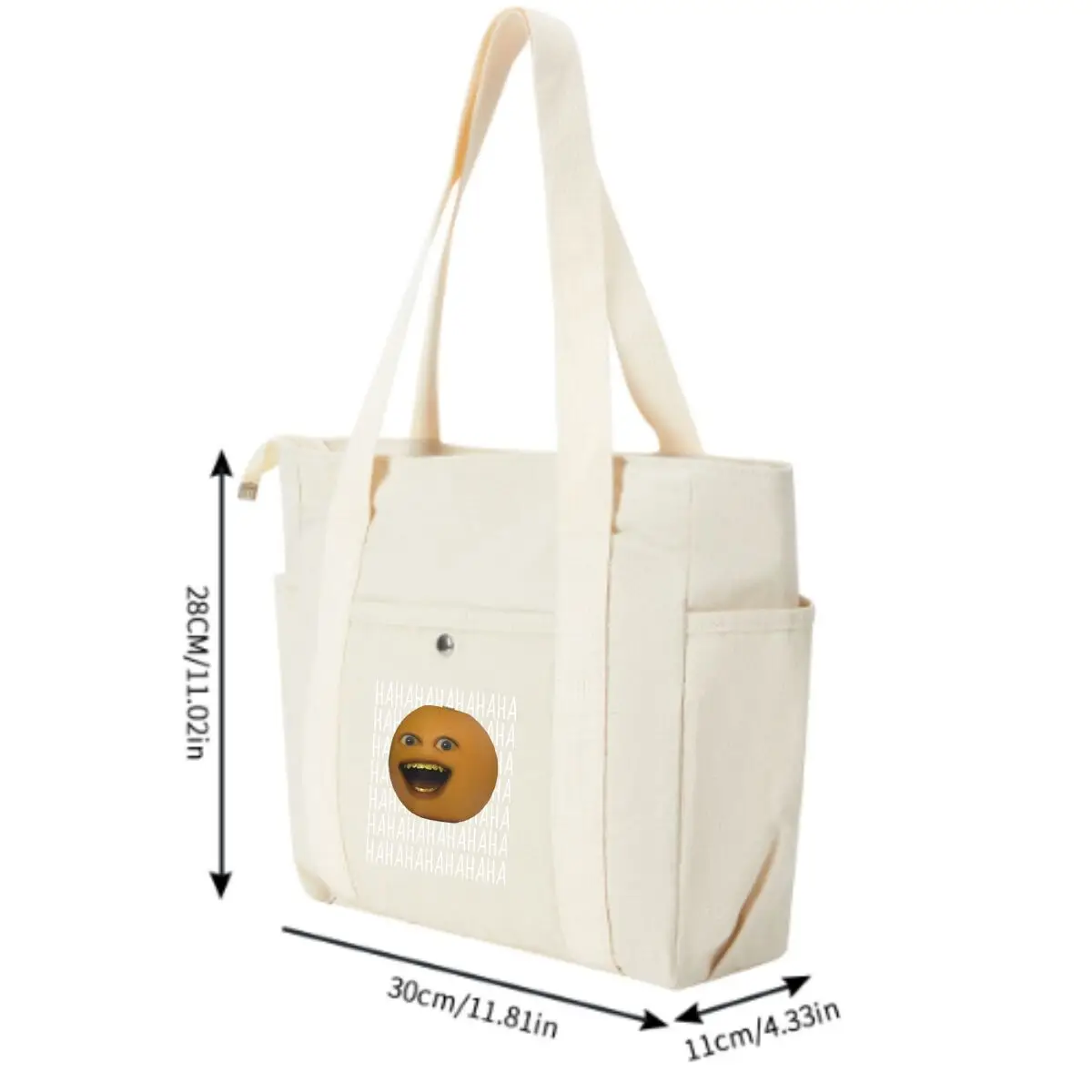 Orange Face Shows Cheerful Glee Fashionable Simplicity Shoulder Bag Multi Functional Women Shopping Bags