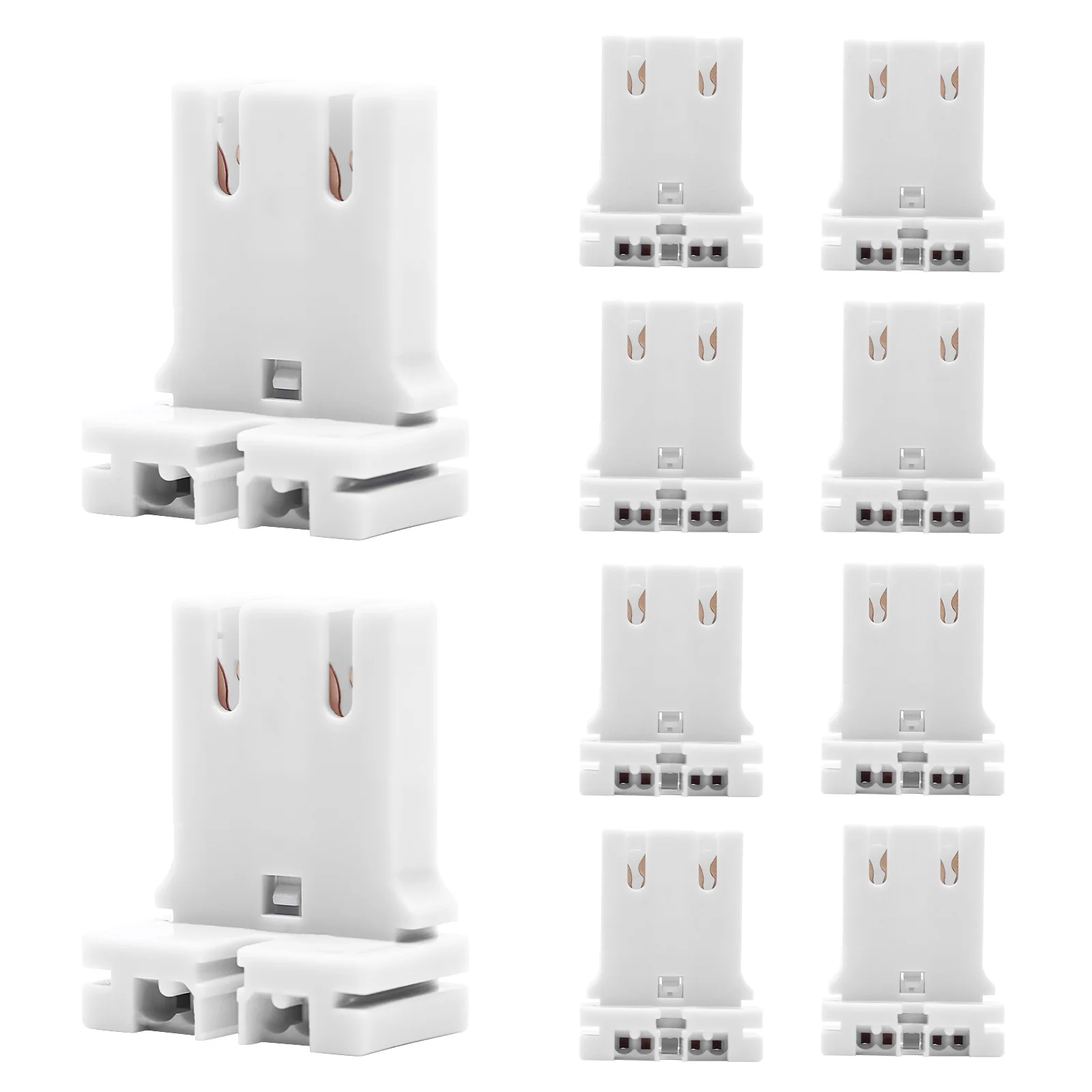 

10 Pcs Fluorescent Lamp Holder Lampholder Base Pendant Light Fitting Home T8 Accessary Socket T8/T12 Electronic