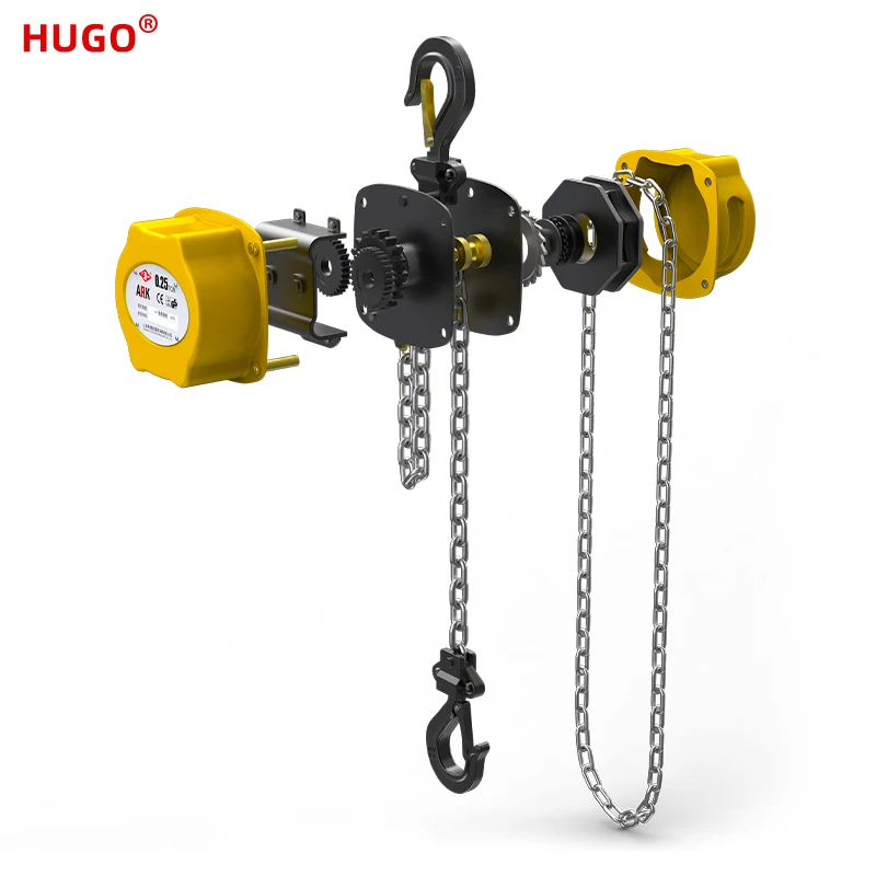 HUGO Mini Chain Hoist 0.25/1/2/3 Ton Hand Hoist For Lifting Manual Operated Chain Pulley Block