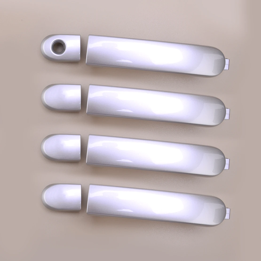 

82641EL12A 806401HL0A 80644EL12A Серебристый пластиковый комплект передних и задних наружных дверных ручек автомобиля, подходит для Nissan Versa 2007-2012