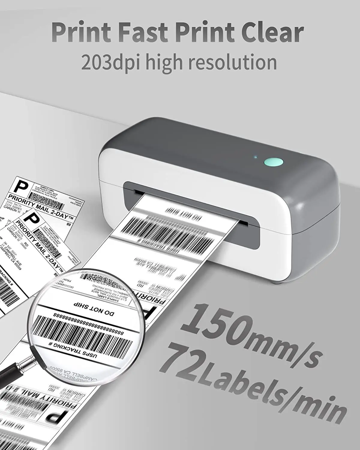 PhomemoPM-246-S Thermal Label Printer Travel Office Home Mobile Mini Portable Printing Support 4*6 Shipping Labels Printer