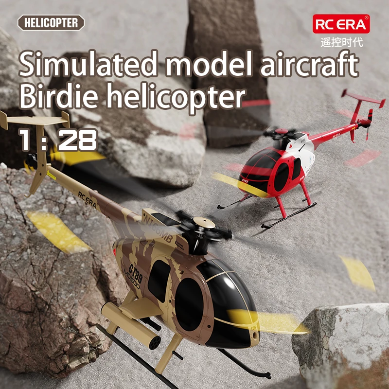 C189 RC Helicopter 1:28 MD500 Borstelloze Dual-motor Afstandsbediening Model 6-As Gyro Vliegtuigen Speelgoed Met één klik Opstijgen/landen