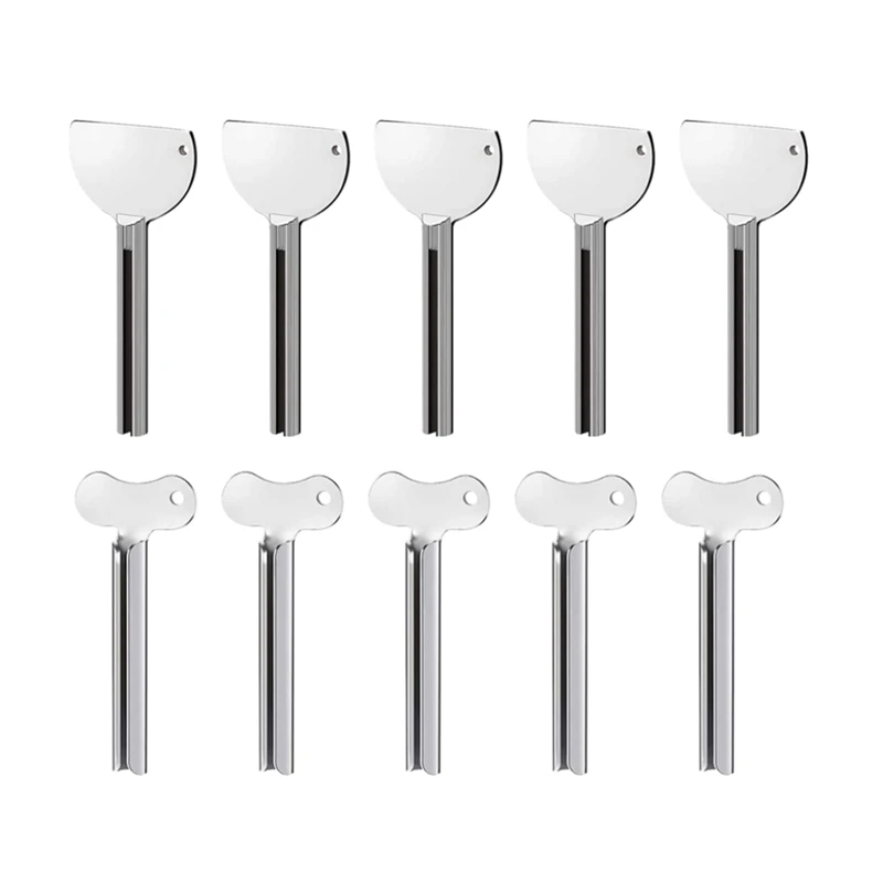 10 Pieces Metal Toothpaste Squeezer Tube Squeezer Press Key Tube Squeezer For Family Washroom Bathroom,Toothpaste,Etc