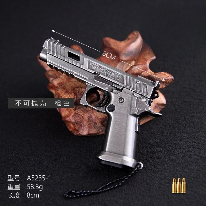 Newest Mini Small Gun Pendant 1:3 Pistol Detachable Model Alloy G34 Metal Keychain Decoration Men's