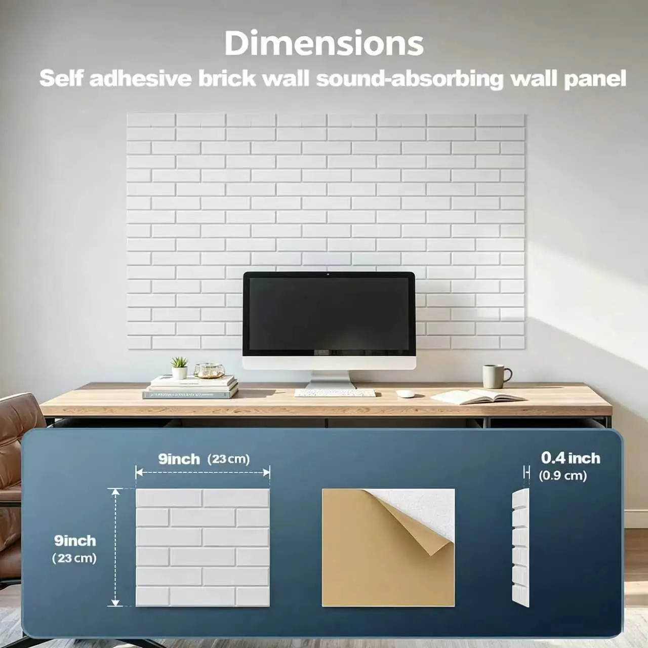 HERTBER 12Pcs High Density Self Adhesive Acoustic Panels Polyester Sound Proof Wall Tiles Studio Bedroom School Art Wall Decor
