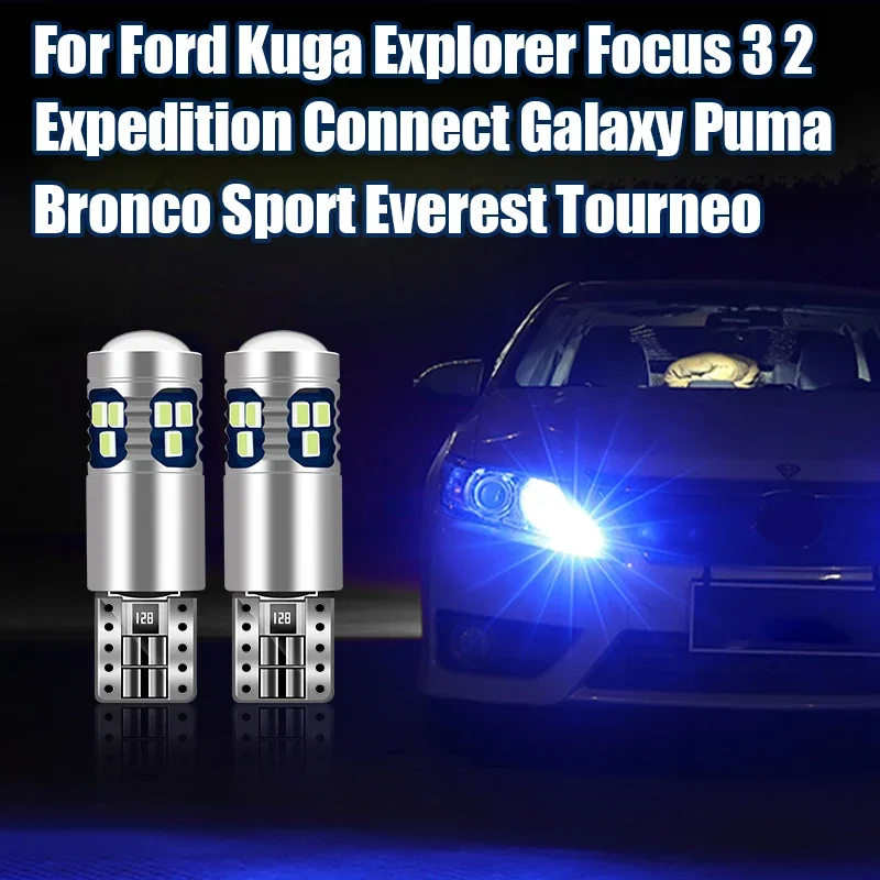 For Ford Kuga Explorer Focus 3 2 Bronco Sport Puma Everest Expedition Tourneo Connect Galaxy Car LED Parking Lights Accessories