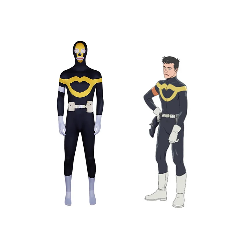 Disfraz de My Hero Cool Funny Jurota Shishida, mono amarillo y negro, disfraces, mono, fiesta de rol, Cosplay diario de Halloween