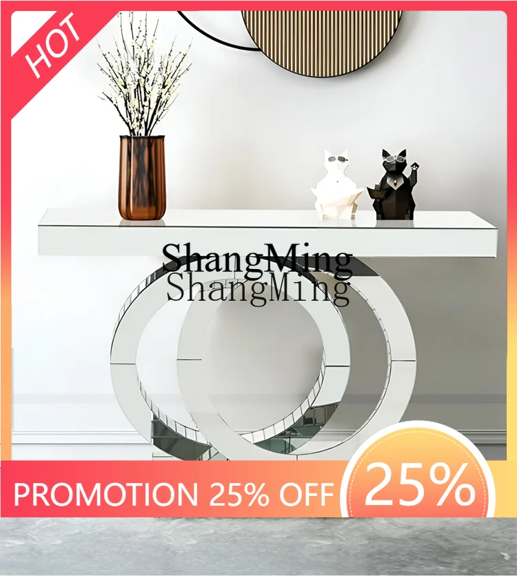 FG  good-looking Mirror Entrance Platform Creative Light Luxury Modern  Entrance Entrance Table Shelf Decorative Cabinet Case
