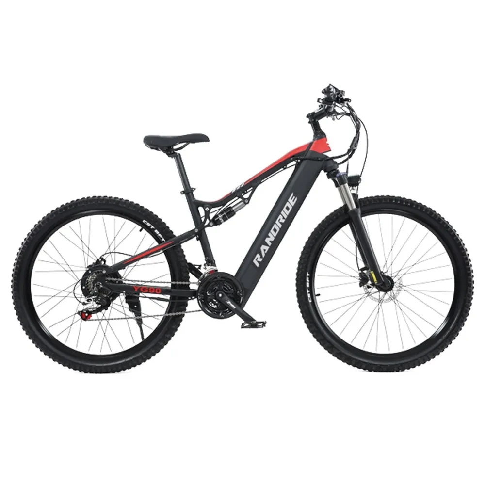 RANDRIDE YG90B Electric Bike 1000W 45km/h Max Speed 48V 17Ah 70-90KM Max Range 27.5'' CST Tires 120kg Load Hydraulic Disc Brake