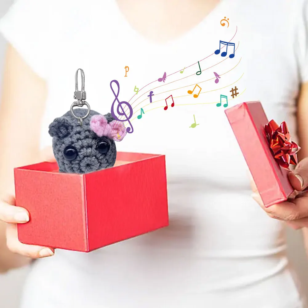 น่ารักถัก Sad ตุ๊กตาหนูแฮมสเตอร์การ์ตูนถักจี้โครเชต์ Sad Hamster Meme สาว Kawaii หนูแฮมสเตอร์ตุ๊กตาทําด้วยมือสําหรับของขวัญเด็ก