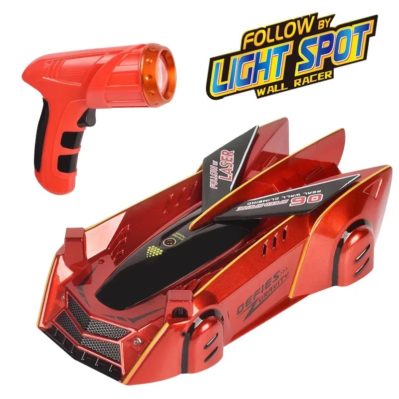 Children's remote-controlled infrared laser induction wall climbing car racing model children's toys