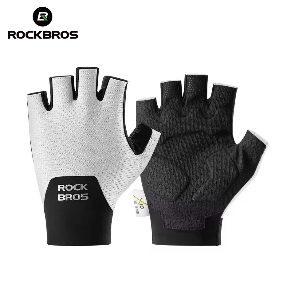 

ROCKBROS Summer Bicycle Gloves Men Women Breathable Half Finger Cycling Gloves Sports Thin High Elasticity MTB Road Bike Gloves