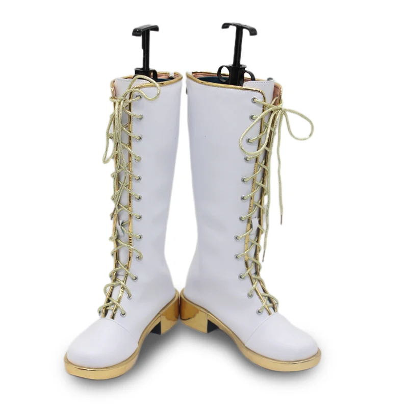 Zapatos de Cosplay de Anime k-pop Demon Hunters KPop Rumi, botas blancas para mujer, accesorios de juego de rol para fiesta de Carnaval y Halloween