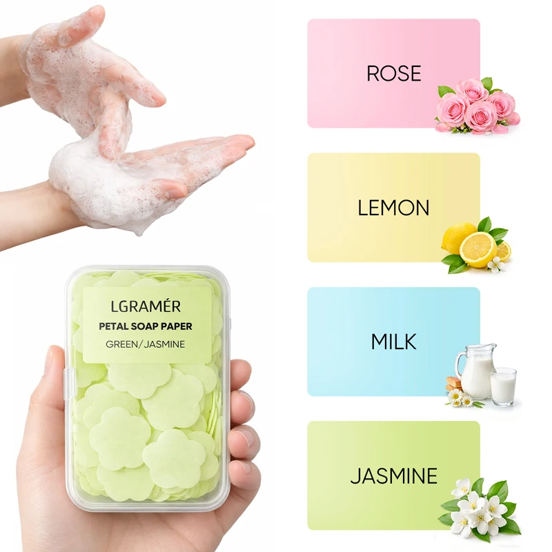 Portable Mini Soap Sheets–Scented Disposable Hand Washing Paper, Travel-Friendly,Water-Soluble Soap for Camping, Hiking,Outdoor