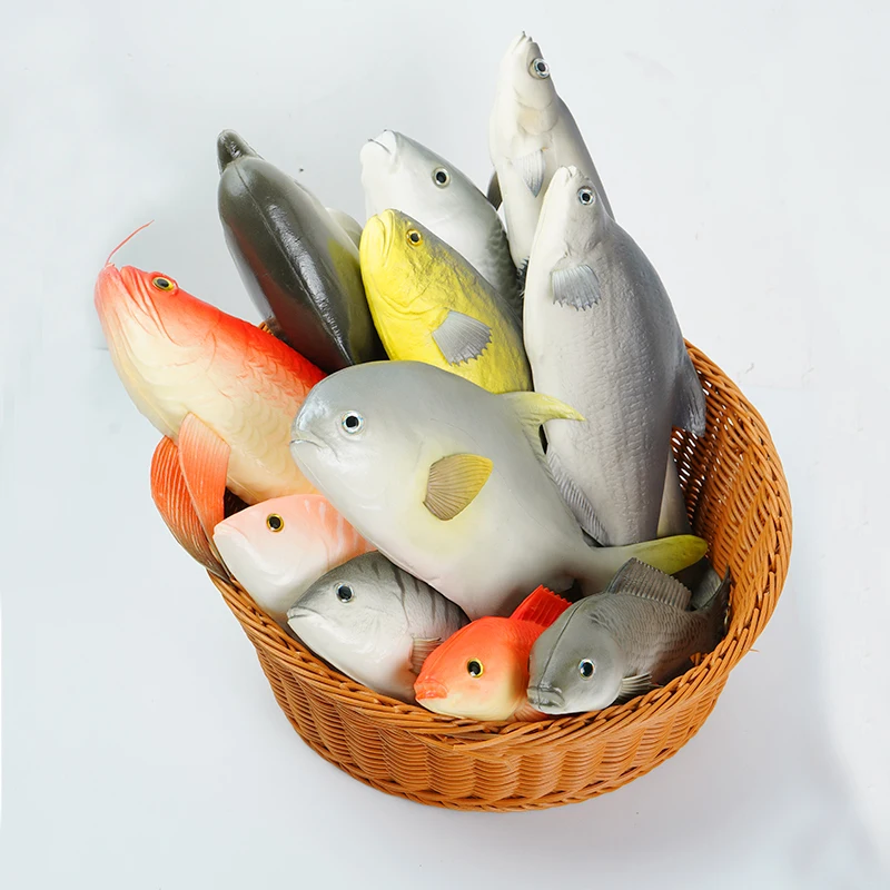1pc Fake Red Carp Crucian Carp Arowana Simulation Fish Model Toy Hotel Seafood Aquarium Restaurant Decorative Photography Props