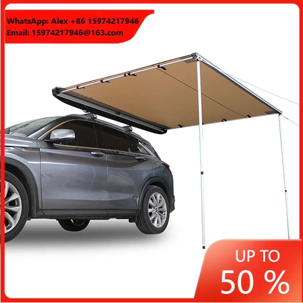 Tent Universal Car Side Awning Retractable Traveling Family Outdoor Camping 4X4 Offroad Car Roof Awning