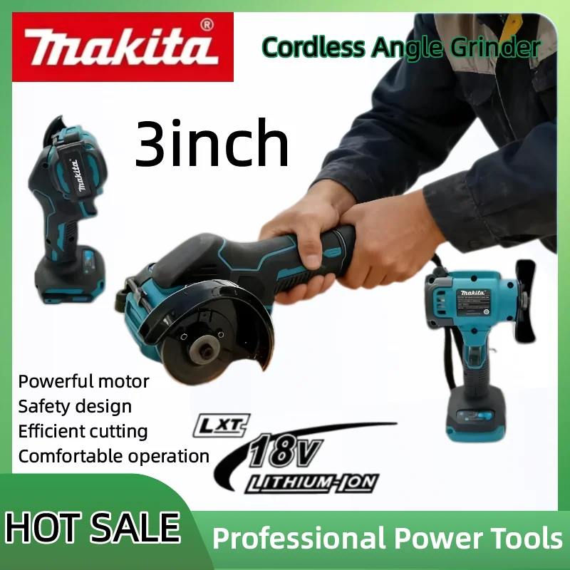 Makita New 3 Inch Mini Angle Grinder Cordless 3 Inch Electirc CUT OFF Tool Cutting Circular Saw Power Tool 20V Battery