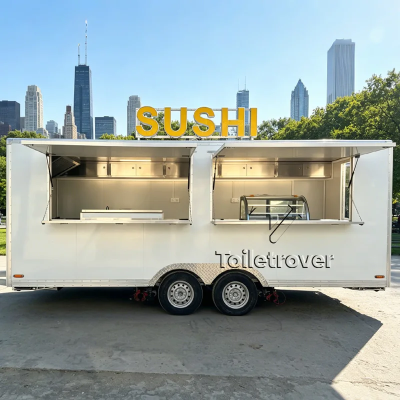 

Cheapest Commercial Food Cart Bbq Food Trailer Mobile Food Truck Trailer Container Food Truck with Gas Oven