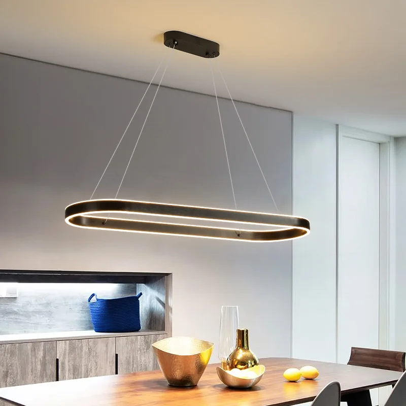 Restaurant Chandelier Simple Wind Up and Down Luminous Nordic Modern Dining Room Dining Table Commercial Bar Lighting