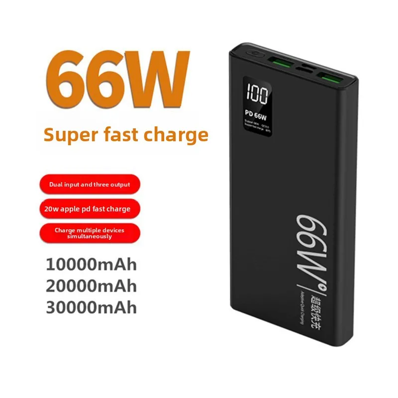 20000mAh Mini High-capacity Portable Mobile Power Bank with 66W Super Fast Charging,Suitable for Most Electronic Power Bank