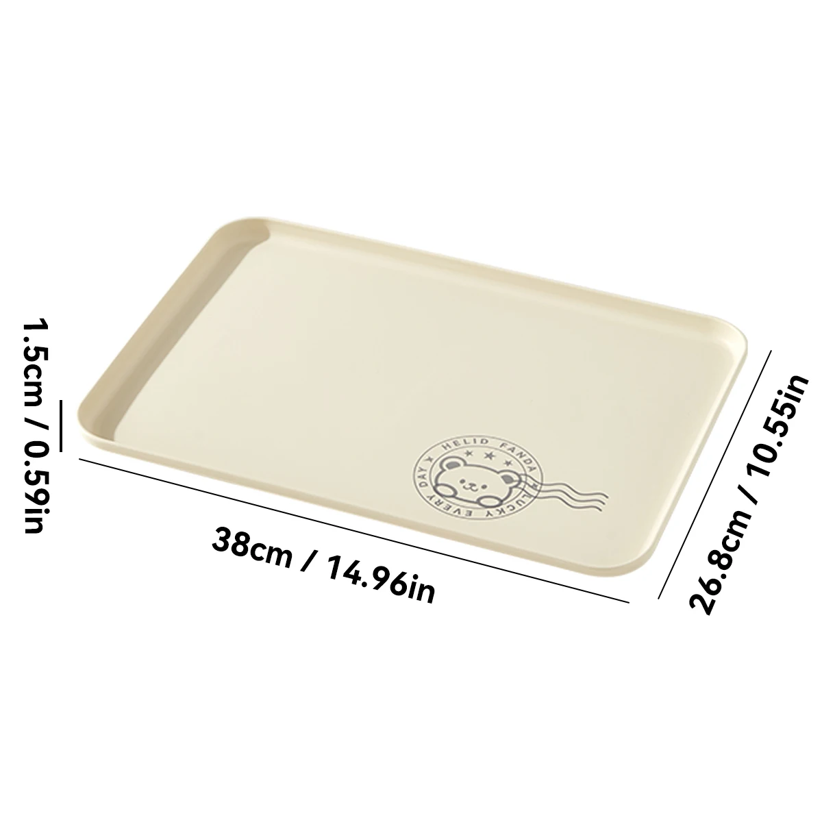 WORTHBUY Stapelbaar Plastic Opbergvak Rechthoekig Fruit Dessert Dienblad Grote Capaciteit Voedsel Dienblad Keuken Organizer