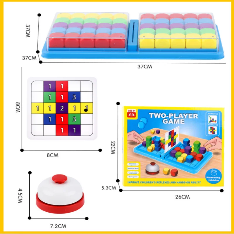 Competitive Board Game Dice Building Block Battle for Logical Thinking Spatial Children Educational Puzzle Game Board Toys