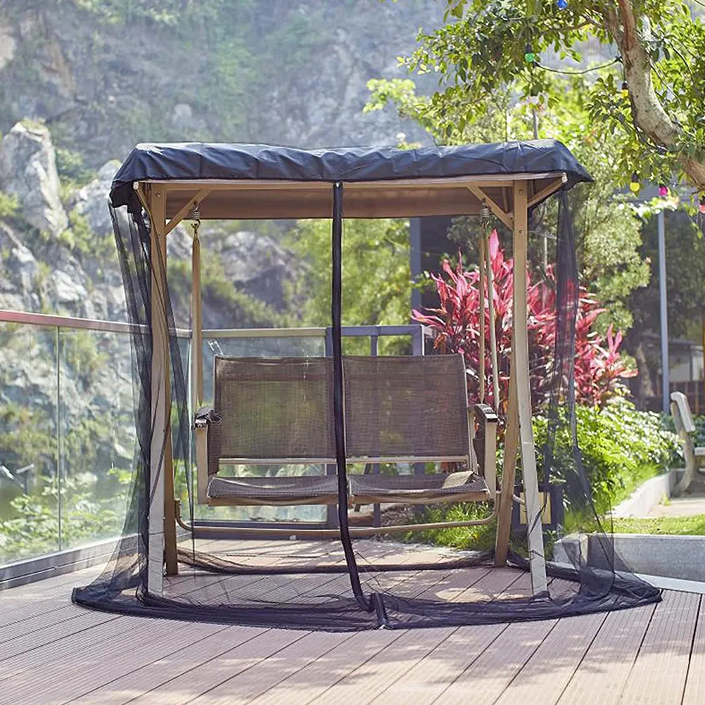 1Pcs Double Swing Chair Mosquito Net Ultra Large Zipper Closure Portable Patio Camping Outdoor Mesh Net Protection
