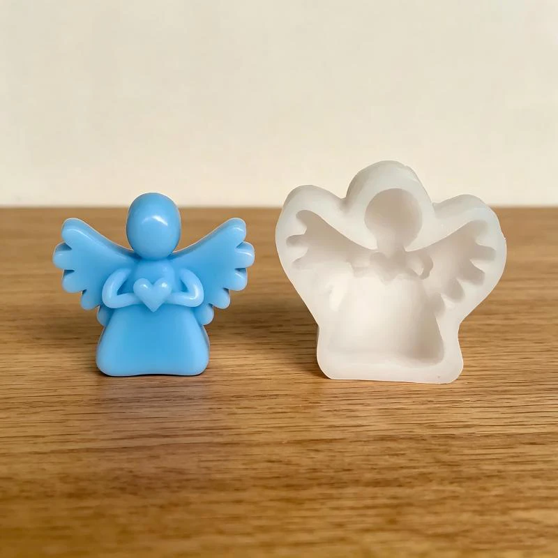 DIY Angel Hugs Love Silicone Mold 3D Abstract Angel Shape Ceramic Gypsum Cement Crafts Soap Candle Mold Valentine's Day Gift