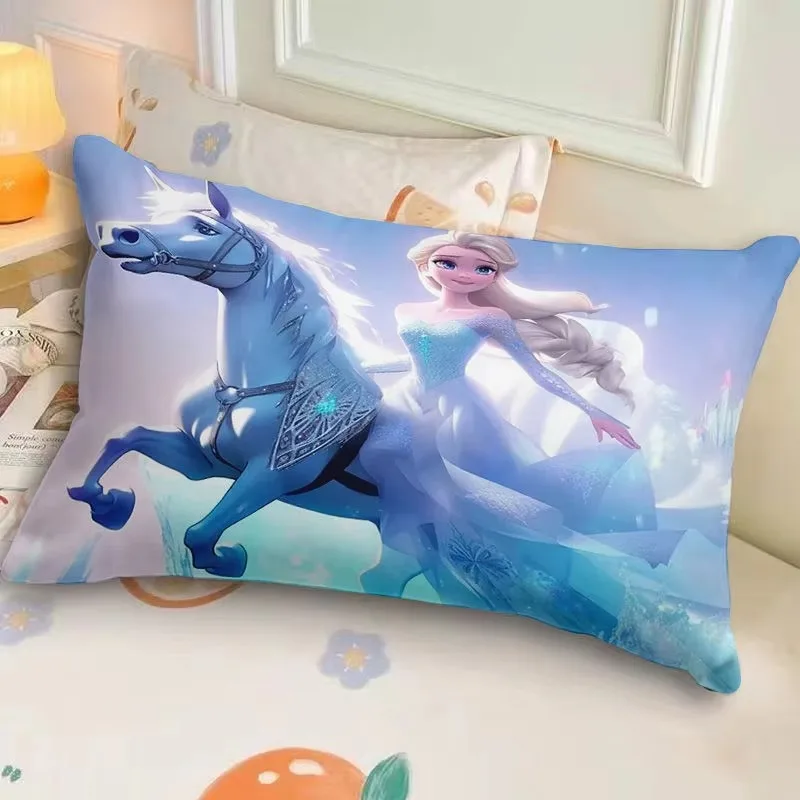 Frozen Elsa creatieve cartoon schattige Q-versie bedrukt girly hart thuis slaapkamer studentenslaapzaal rechthoekige kussensloop decoratie