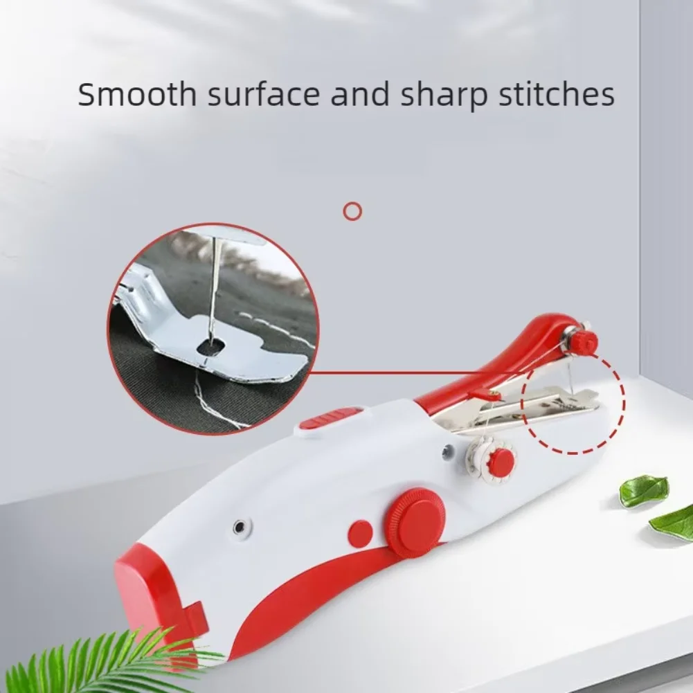 Portable Handheld Sewing Machine Mini Manual Stitching Tool Ergonomic Lightweight Compact for Home Travel Emergency Clothes Repa