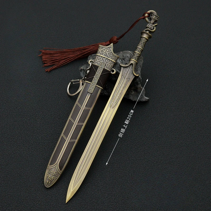 22cm Shang Dynasty Hostage Sword The Investiture of The Gods Ancient Weapon Peripherals Full Metal Bronze Weapon Model Sword Toy