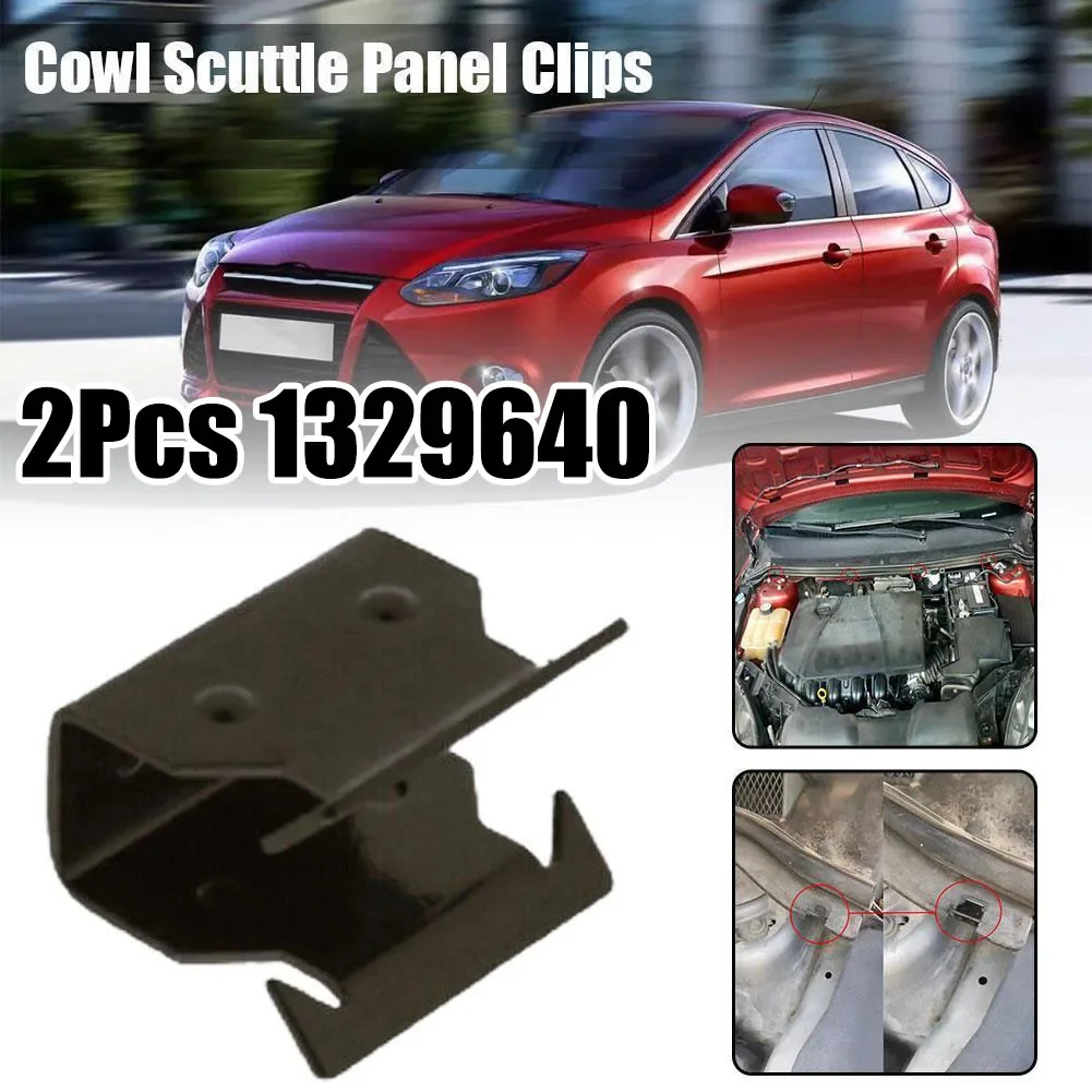 6/4/2 Pcs Metal Clamps Cowl Scuttle Panel Trim Clips For Ford For Mondeo 2007-2014 For Focus 1998-2023 S-Max 2006-2014 1329640