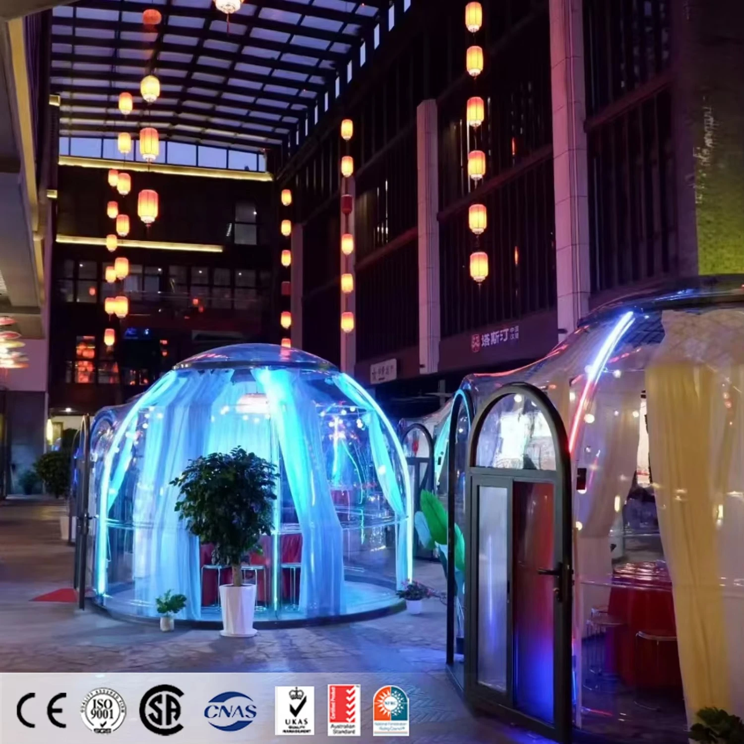 Large Bubble Room Outdoor Bubble Dome Panoramic Transparent Starry Sky Room Dome House Comfortable Prefabricated Dome Houses