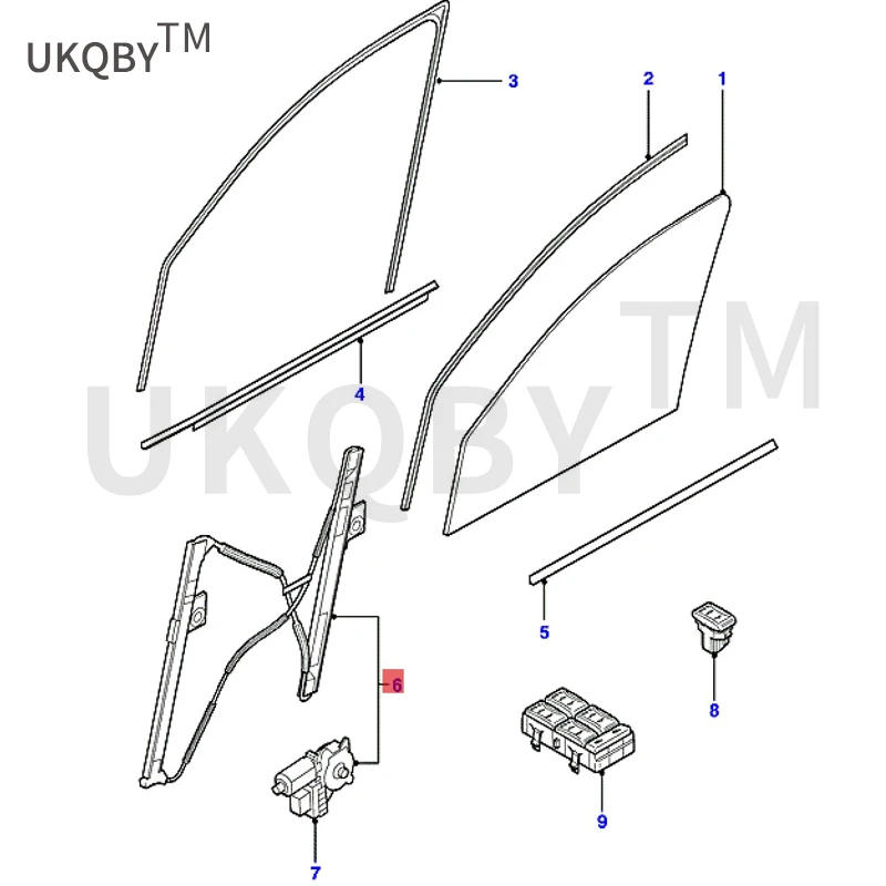 Applicable to Mo nd eo window regulator bracket R front LE1S71F23200BM